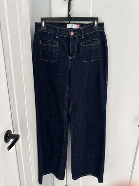 CAbi Dark Indigo Wide-Leg Jeans